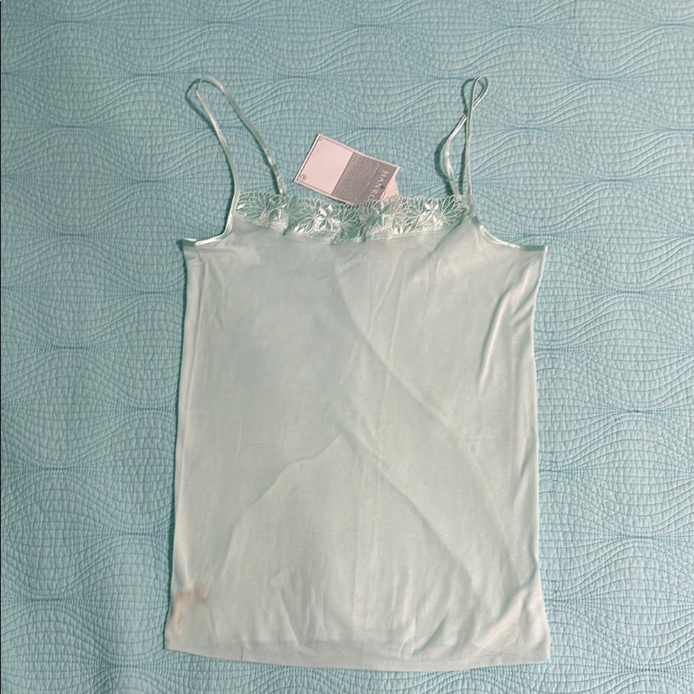 Hanro Arctic (light green) Lace Camisole / Tank Top